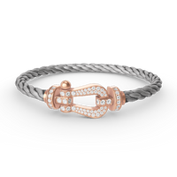 [Camiery]FORCE LARGE HORSESHOE FULL DIAMOND BRACELET ROSE GOLD