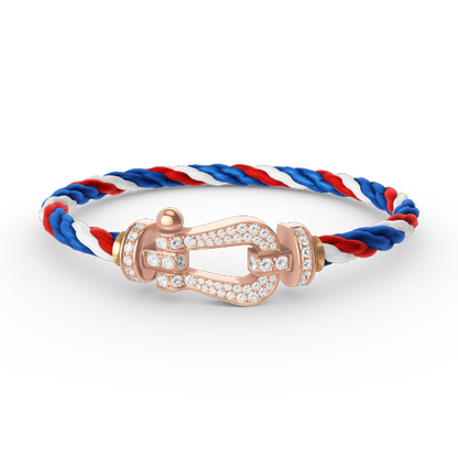 [Camiery]FORCE LARGE HORSESHOE FULL DIAMOND BRACELET ROSE GOLD