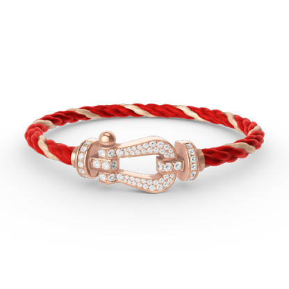 [Camiery]FORCE LARGE HORSESHOE FULL DIAMOND BRACELET ROSE GOLD