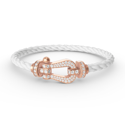 [Camiery]FORCE LARGE HORSESHOE FULL DIAMOND BRACELET ROSE GOLD