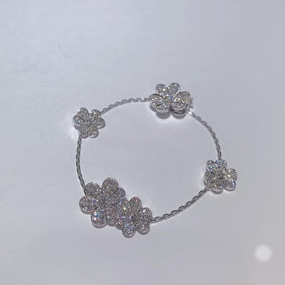 [Camiery]FRIVOLE SILVER 5 FLOWERS BRACELET