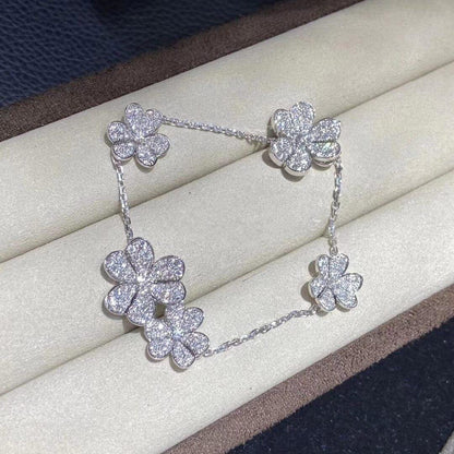 [Camiery]FRIVOLE SILVER 5 FLOWERS BRACELET