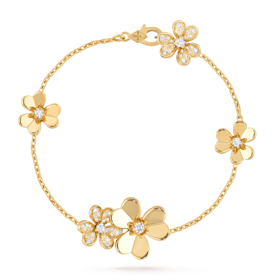 [Camiery]FRIVOLE GOLD 5 FLOWERS BRACELET