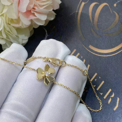 [Camiery]FRIVOLE GOLD FLOWER PINK MALACHITE BRACELET