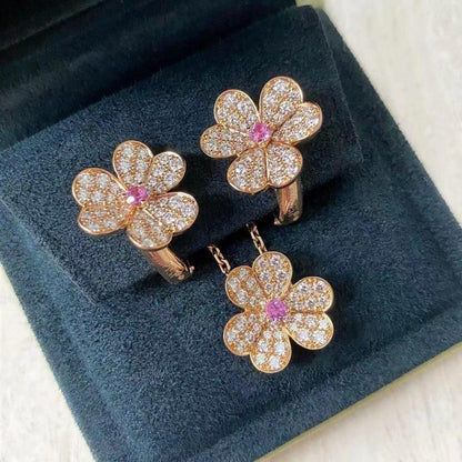 [Camiery]FRIVOLE ROSE GOLD FLOWER DIAMOND NECKLACE