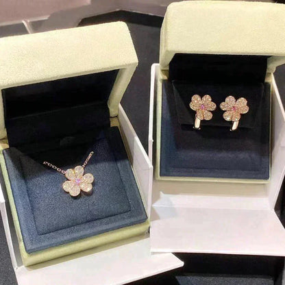 [Camiery]FRIVOLE ROSE GOLD FLOWER DIAMOND NECKLACE