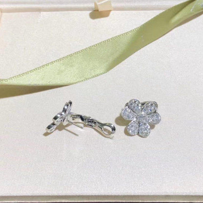 [Camiery]FRIVOLE SILVER FLOWER DIAMOND EARRINGS