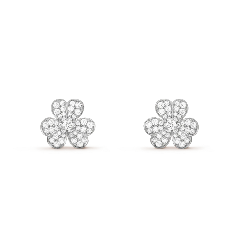 [Camiery]FRIVOLE SILVER FLOWER DIAMOND EARRINGS