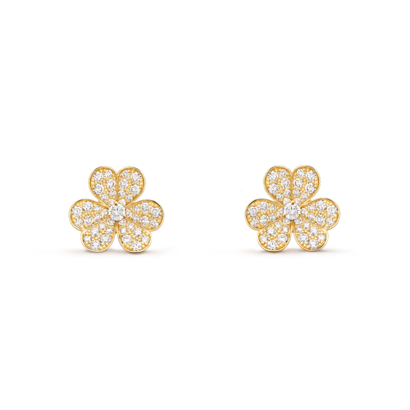 [Camiery]FRIVOLE GOLD FLOWER DIAMOND EARRINGS