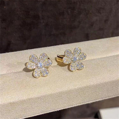 [Camiery]FRIVOLE GOLD FLOWER DIAMOND EARRINGS
