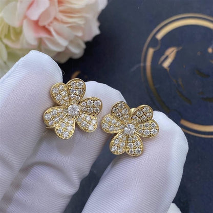 [Camiery]FRIVOLE GOLD FLOWER DIAMOND EARRINGS