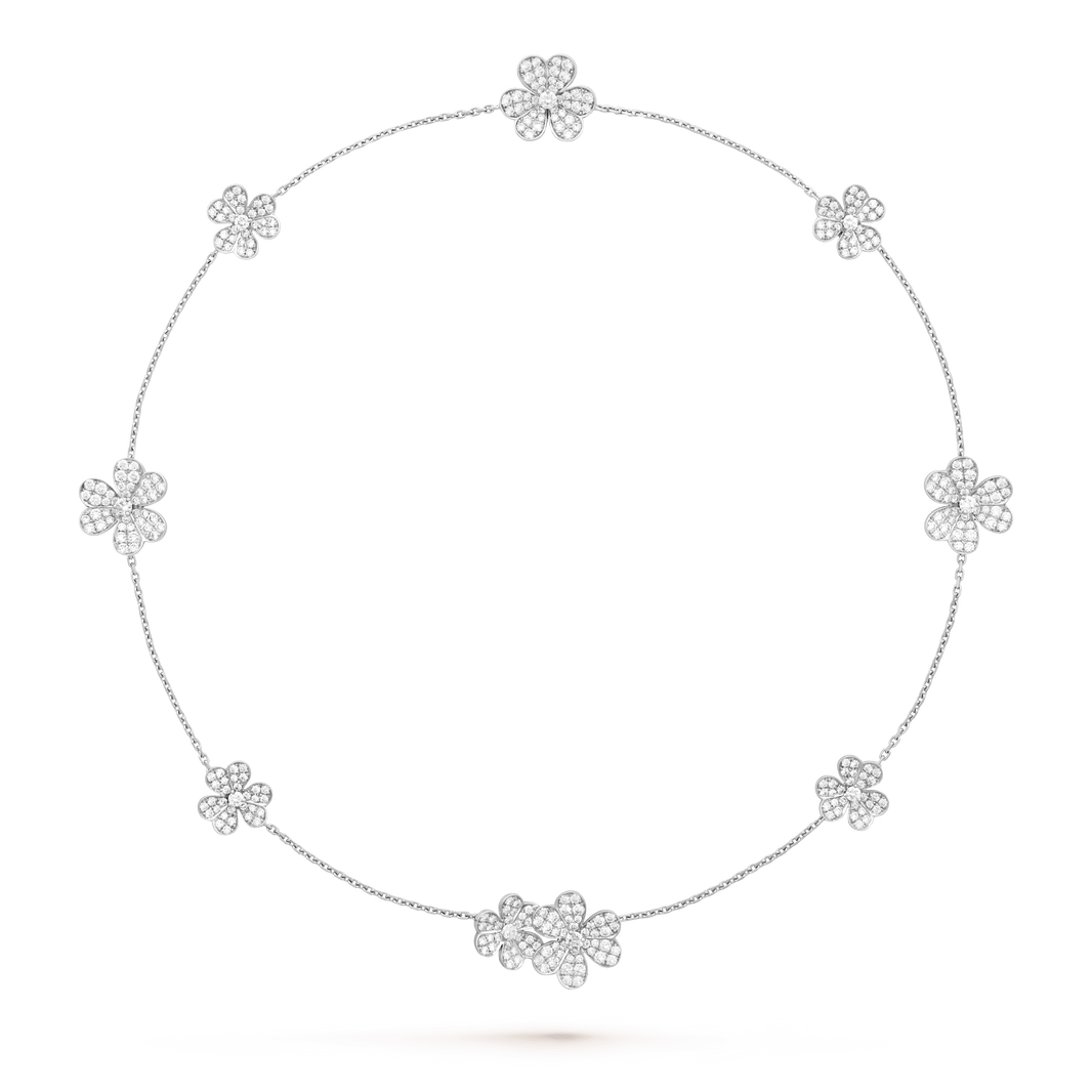 [Camiery]FRIVOLE SILVER 9 FLOWERS NECKLACE