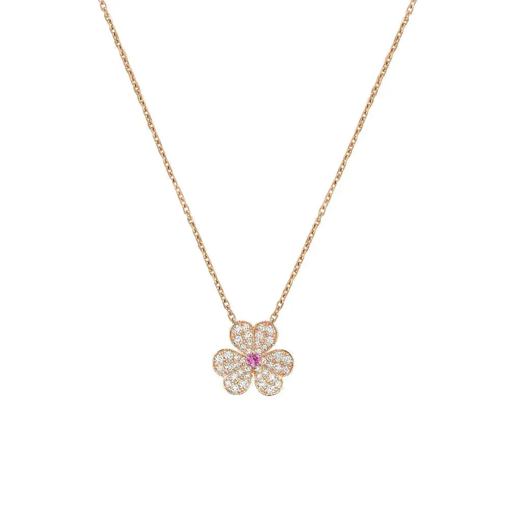 [Camiery]FRIVOLE ROSE GOLD FLOWER DIAMOND NECKLACE