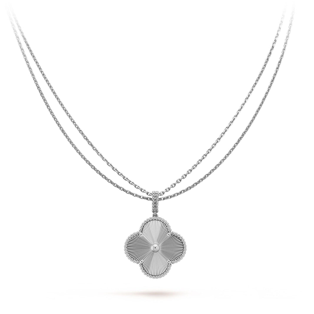 [Camiery]CLOVER 25MM SILVER BIG CLOVER NECKLACE