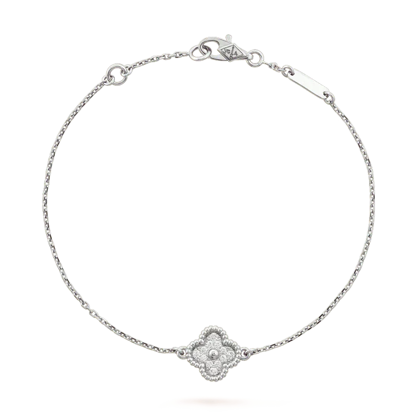 [Camiery]CLOVER  SINGLE FLOWER BRACELET SILVER