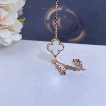 [Camiery] Clover White Mother-of-Pearl & JUSTE Bracelet Stack Set