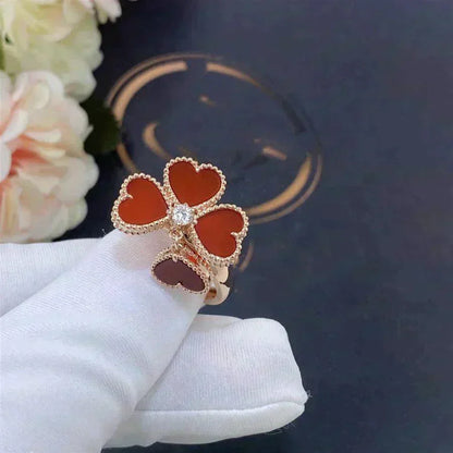 [Camiery]SWEET CLOVER CARNELIAN RING