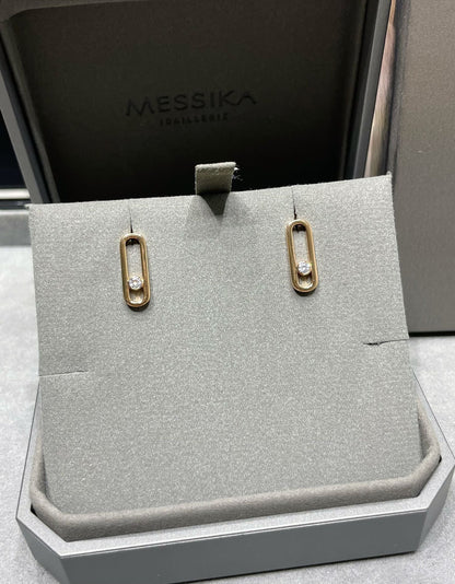 [Camiery]MOVE UNO SMALL 1 DIAMOND EARRINGS