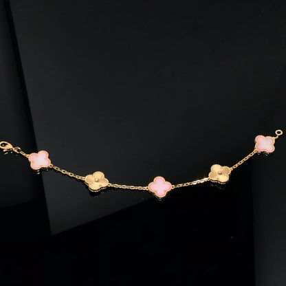 [Camiery] CLOVER 5 MOTIFS  PINK MOP BRACELET COLLECTION