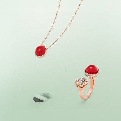 [Camiery]PERLEE COULEURS DIAMOND ROSE GOLD BETWEEN THE FINGER RING