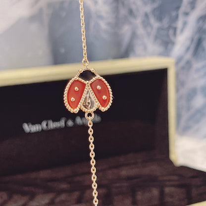 [Camiery]LUCKY SPRING 1 MOTIF PINK GOLD BRACELET