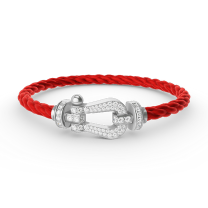 [Camiery]FORCE LARGE HORSESHOE FULL DIAMOND BRACELET SILVER