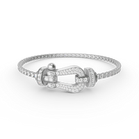 [Camiery]FORCE  LARGE HORSESHOE FULL DIAMOND TENNIS BRACELET